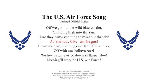 Us Air Force Song Lyrics