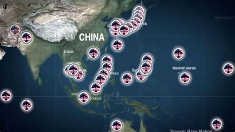 Us Bases Around China Map