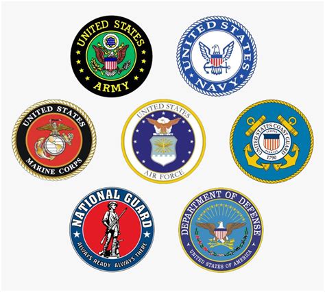 6 US Military Branch Logos