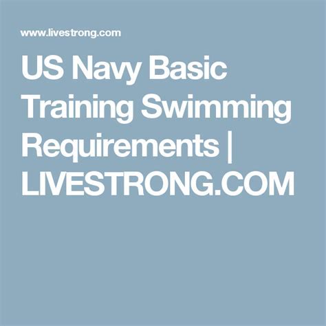 US Navy Basic Training Requirements