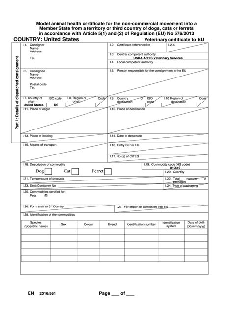 Usda Health Certificate Tracking