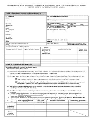 Usda International Health Certificate Cost