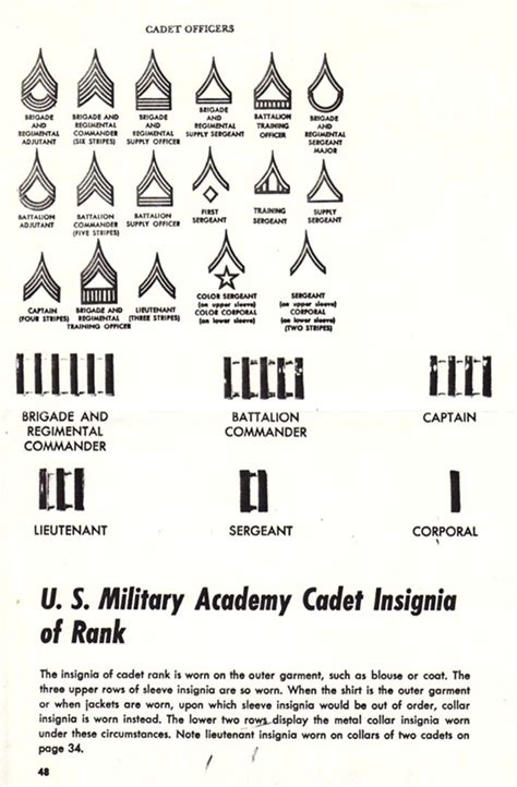 Usma Rank Insignia Chart