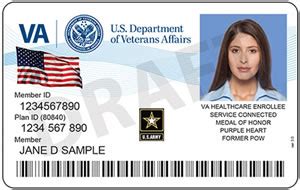 Va Medical Center Replacement Card