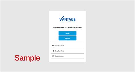 Vantage Health Plan Login