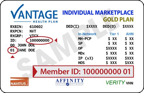 Vantage Health Plan Payer Id