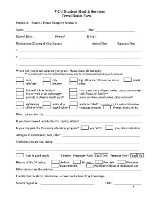 Vcu Student Health Pending Forms