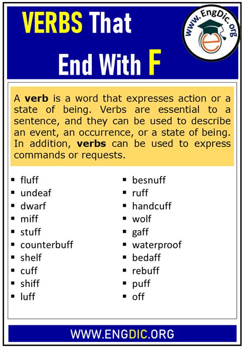 Verbs Ending With F