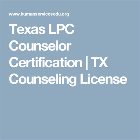 Verify Lpc License In Texas