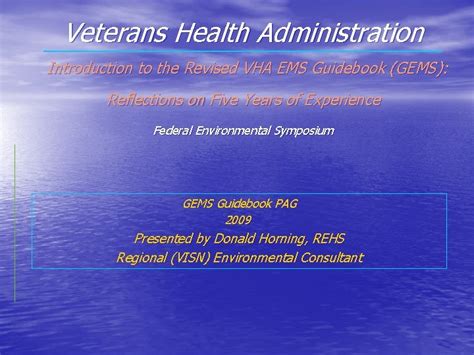 Veterans Health Administration Introduction To The Revised Vha