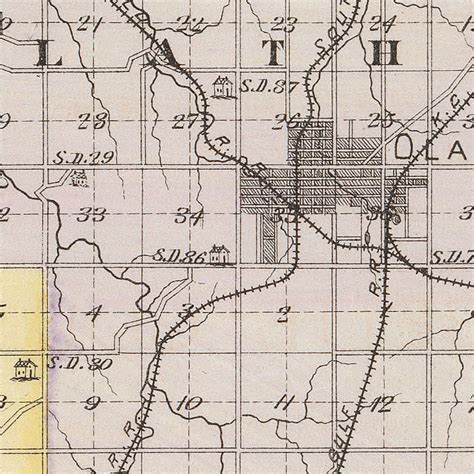 Vintage Map Of Johnson County Kansas 1887 By Ted S Vintage Art