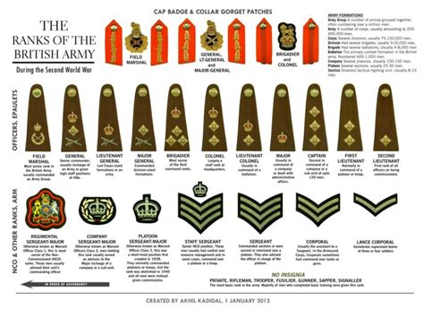 Visual Quick Guide To British Army Ranks Infographic Tv Number One Infographics Amp Data