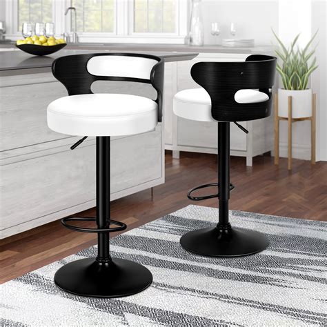 Viviendo Bar Stools Swivel Kitchen Dinning Height Chairs Gas Lift Bars