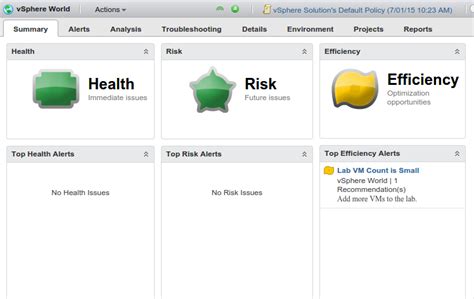 VROPS Health Risk Efficiency Optimized