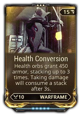 Warframe Health Conversion Market