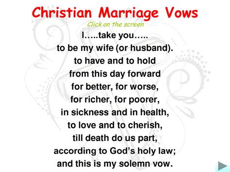 Wedding Vow English