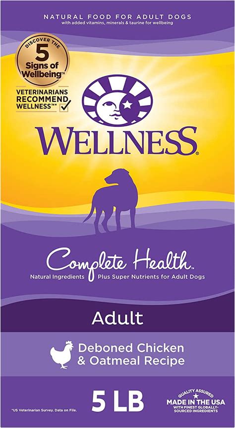 Wellness Complete Health Dry Dog Food With Grains Natural Ingredients Made In Usa With Real