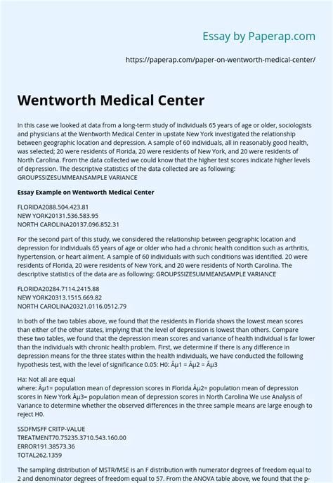 Wentworth Medical Center