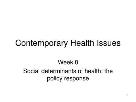 What Is Contemporary Health