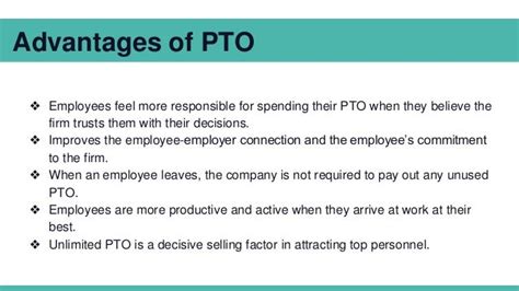 What Is Pto Definition Types And Tips Pptx