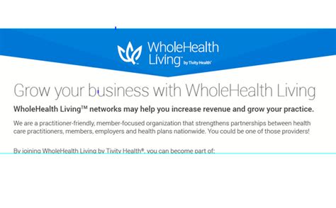 Whole Health Tivity Provider Portal