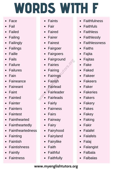 Words Containing F And I