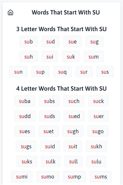 7 Super Su Words