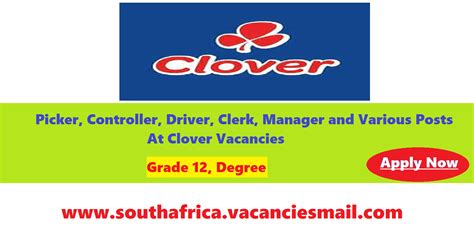 Www Clover Co Za Vacancies